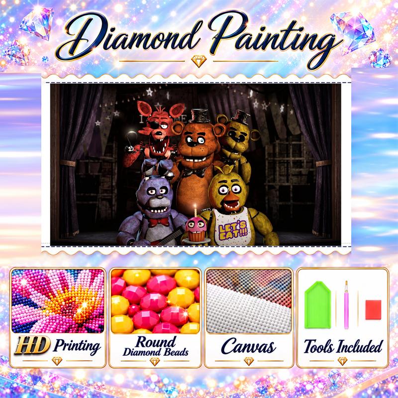 Five Nights at Freddy's _ FNAF 5D Diamond Painting Kit DIY Full Drill Diamond Art Home Wall Decor