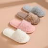 2024 Новые зимние женские меховые тапочки с открытым носком, шлепанцы, утолщенные, теплые, плюшевые, домашняя обувь, парные домашние тапочки для спальни, слайдеры