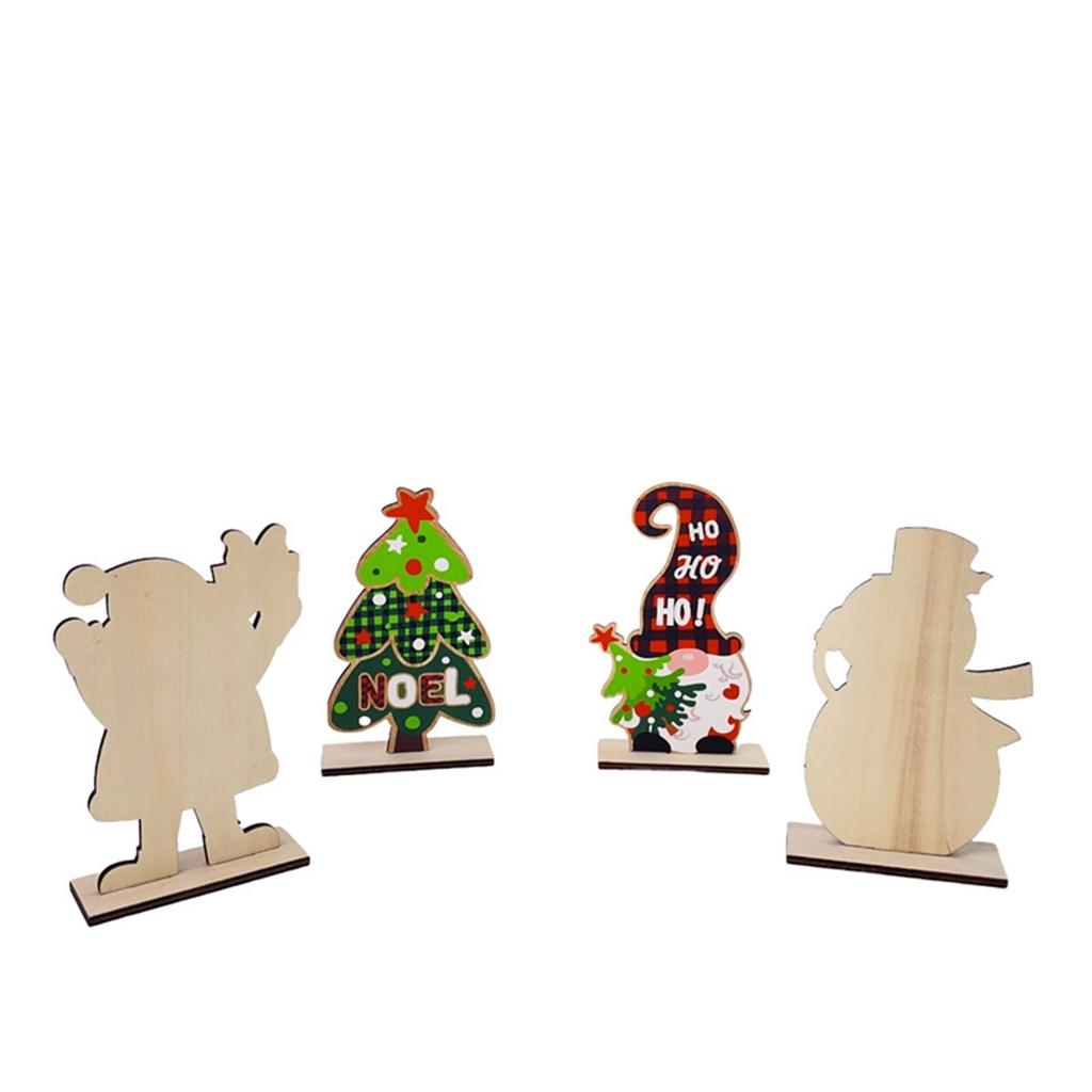 Рождественские деревянные украшения, креативные декоративные настольные украшения