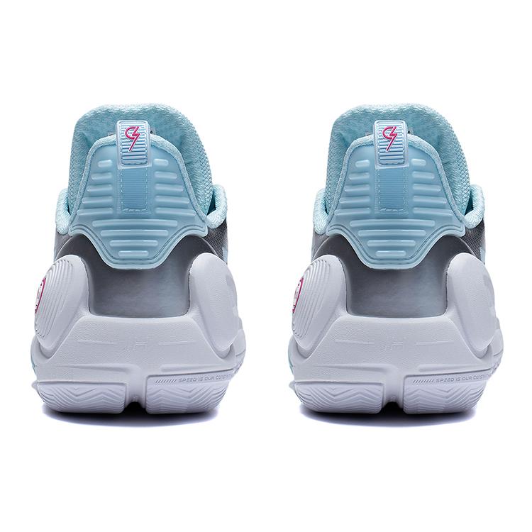 Li Ning Speed 9 Амортизирующие Нескользящие Износостойкие Упругие Низкие Баскетбольные Кроссовки Мужские Синий Серебристый ABPT001-6