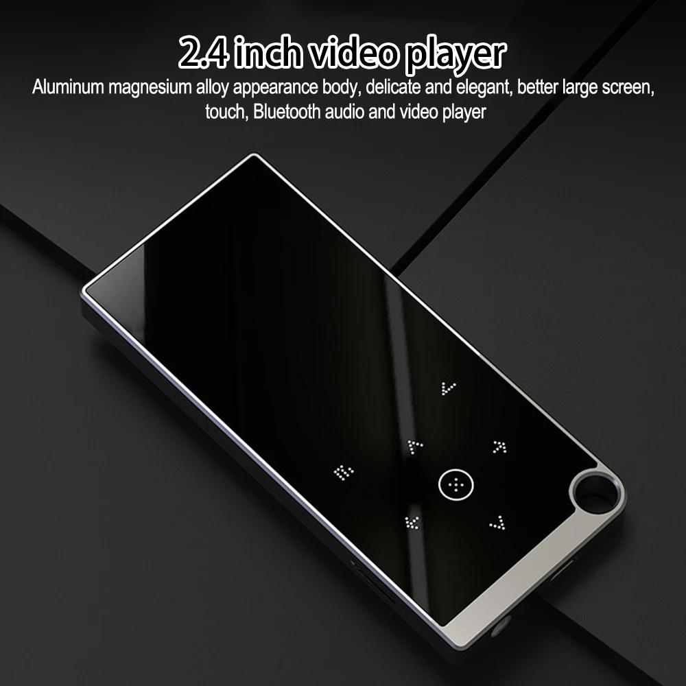 Bluetooth 5.0 Lossless MP3 музыкальный плеер HiFi портативный аудио Walkman с FM/электронной книгой/диктофоном/MP4 видеоплеером 2,4-дюймовый экран