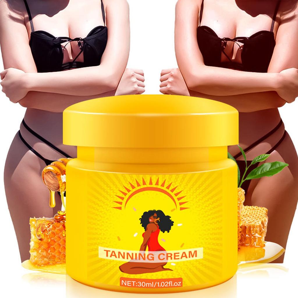 Tanning Gel,Intensive Tanning Gel, Tanning Gel For Tanning Bed Lasting Waterproof For An Amazing Tan For Body And Face(30G)