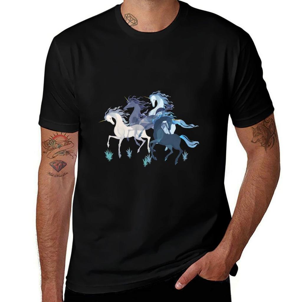 Unicorns Pattern Tshirt Big Size Simple Tshirt