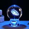 Stylish Home Desktop Decoration Glowing Milky Way Transparent Crystal Ball with Base