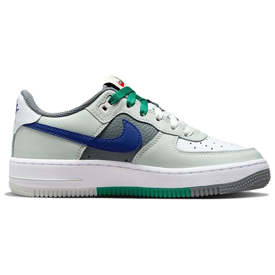 Nike Air Force 1 LV8 GS Remix - Light Green Kids Sneakers Silver Light-Silver White FB9035-001