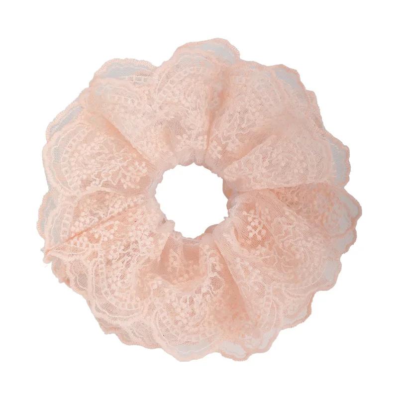 Винтажное кружево, цветочная отделка, многослойные резинки для волос, женские романтические повязки на голову, милые резинки для волос для девочек, женская модная резинка для волос для вечеринки