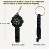 2-in-1 Outdoor Survival Whistle with Compass: Durable Plastic, Sporty Keychain, Suitable for Hiking and Adventure