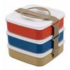 UT-55 Bento Box, Picnic Box, 3 Tiers, Made In Japan, 180mm W X 180mm D X 175mm H