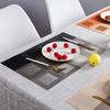 Placemat Heat-Insulating Teacup Mat for Counter Mat Wear-Resistant Striped Meal Bar PVC Table Mat