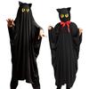Clearstone Cosplay Halloween Teru Teru Cat Black 2-Way Poncho, Unisex,