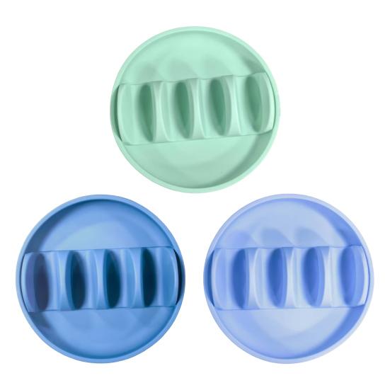 Silicone Taco Holder Plates Large Capacity Taco Rack with Dividers BPA-Free Non-Slip Tortilla Plate Stands Taco Serving Tray