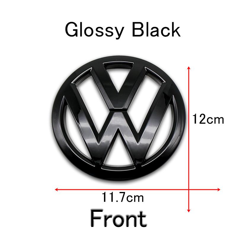 WET1 For VW Polo 2011 2012 2013 120mm 110mm Car Logo Emblem Hood Front Rear Tail Mark Rear Badge Replacement Accessories 6R0 853 600A