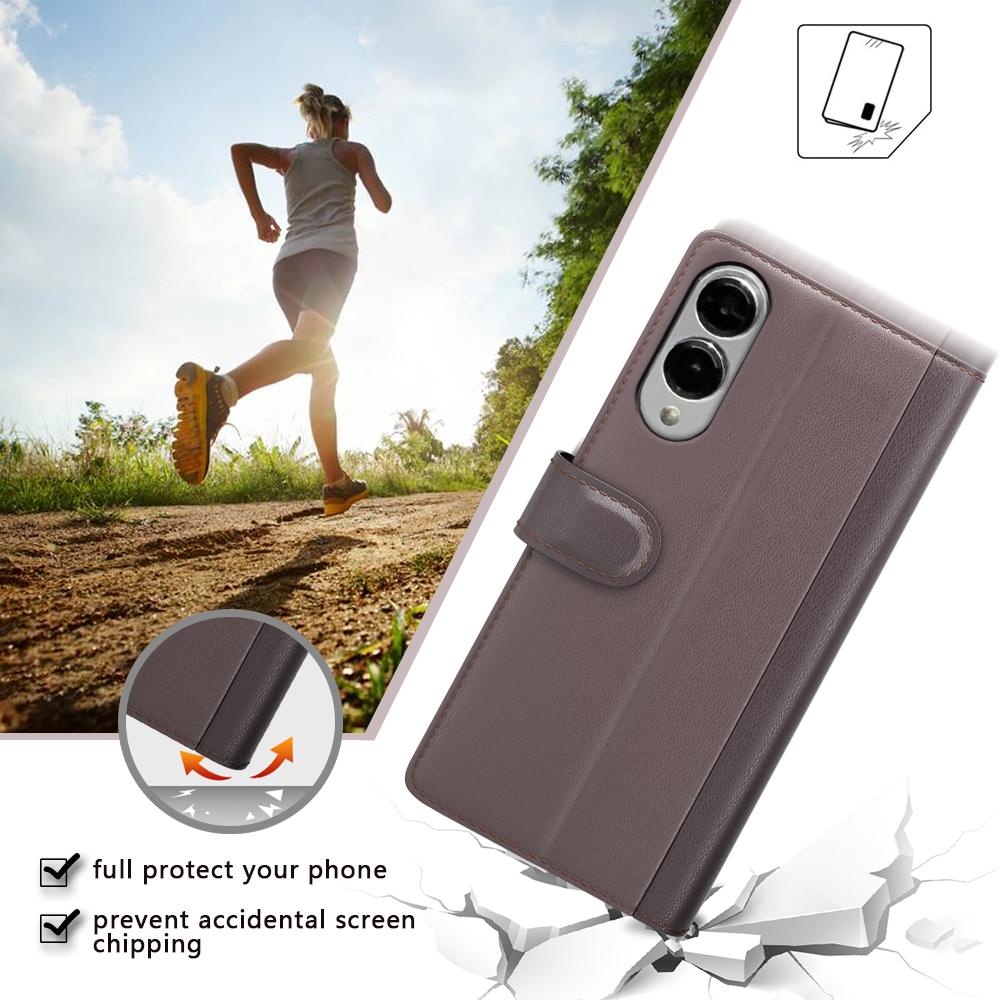 Для Samsung Galaxy S25 Edge Чехол Натуральная Спилковая Кожа Чехол для Телефона с Кошельком и Подставкой