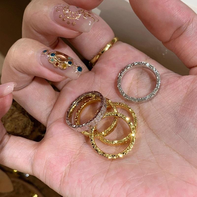 Цыганская звезда Удар молотом Дробленый лед Ледяное кольцо Супервспышка Продвинутая легкая роскошь Темперамент Ношение в несколько рядов Изысканное простое кольцо на указательный палец