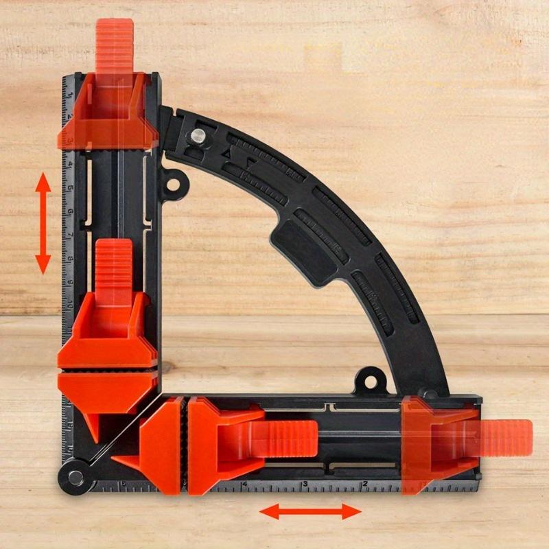 Угловой зажим для деревообработки 90 °, регулируемый расширяемый АБС-пластик, рама для фотографий, ручной инструмент для деревообработки, зажим для труб