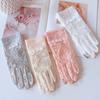 Breathable Lace Summer Ice Silk Anti Ultraviolet Sun Protection Gloves Sunscreen Gloves
