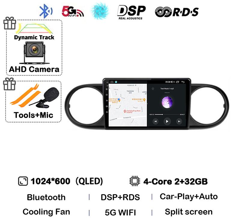 Android 14 Carplay Auto Для Toyota Corolla Rumion Tacoma Автомагнитола Мультимедиа Навигация GPS BT Видеоплеер Стерео Авторадио 4G