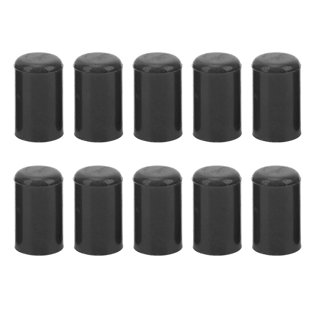 10PCS 12mm Auto Intake Vacuum Hose Cover Silicone Hose Blanking Caps Tubing End Insert Stoppers Black