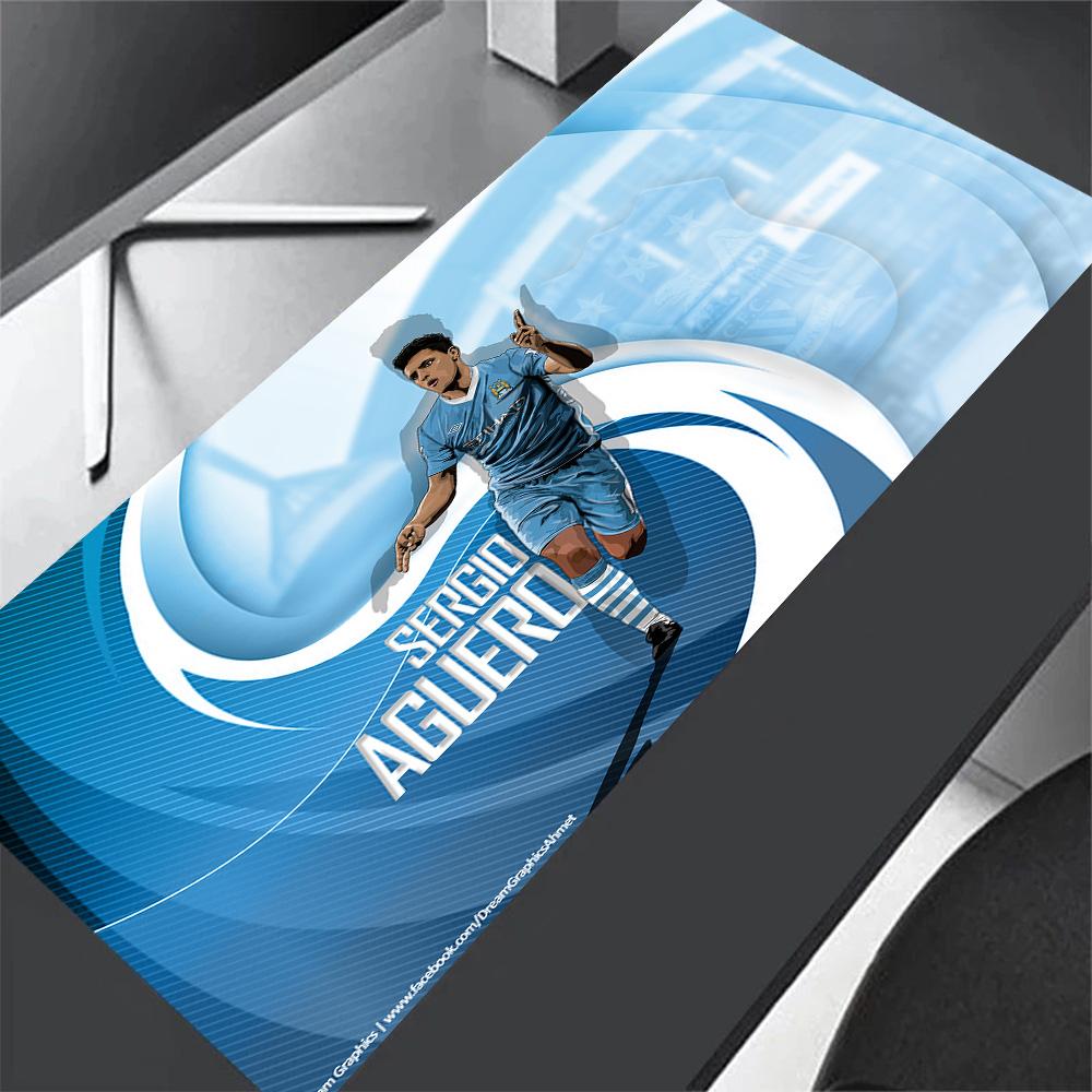 Manchester City Celebration Gaming Mouse Pad Office Mouse Mats Computer Desk Keyboard Mat Non-Slip Rubber Base Gaming Accessories Ideal Gift for Gamer