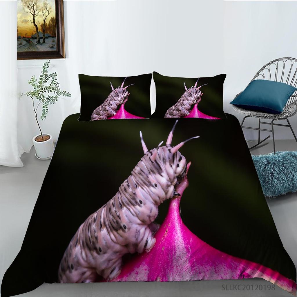 Hot Sell Caterpillar Home Textiles Luxury Bedding Cover Suit Washed Breathable Quilt Cover High Quality Teen Children Highly Duvet Cover