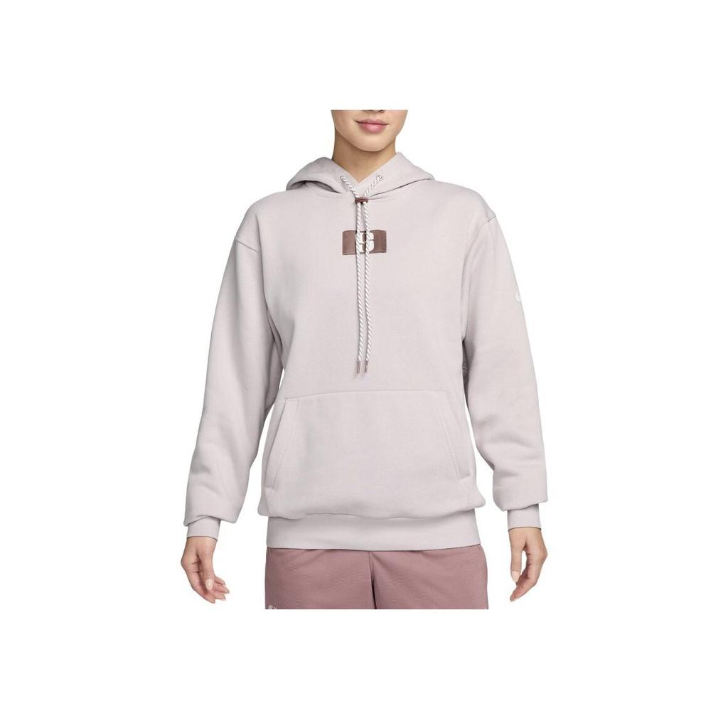 Nike Флисовая толстовка с капюшоном Sabrina Letter Tag, женские топы, серый, фиолетовый FJ4450-019