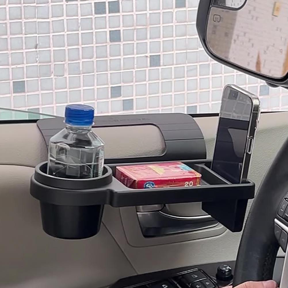Multifunctional Car Organizer Box With Cup Holder Drink Stand Side Door Window Phone Slot Hanging Storage Rack Auto Accessories