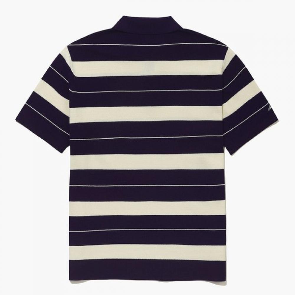 Munsingwear Men Stripe Short Sleeve Sweater Violet Mq321msw81