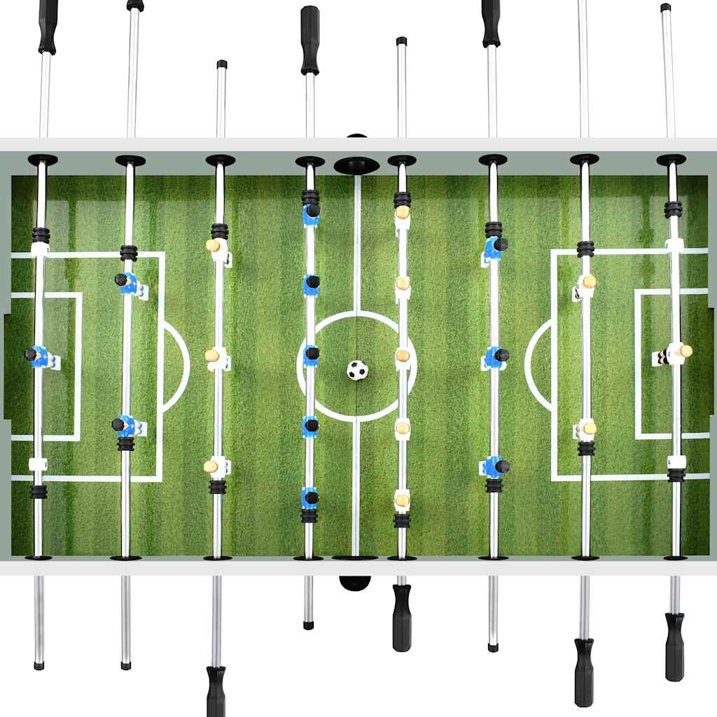 Steel Foosball Table 60 kg 140 x 74.5 x 87.5 cm White