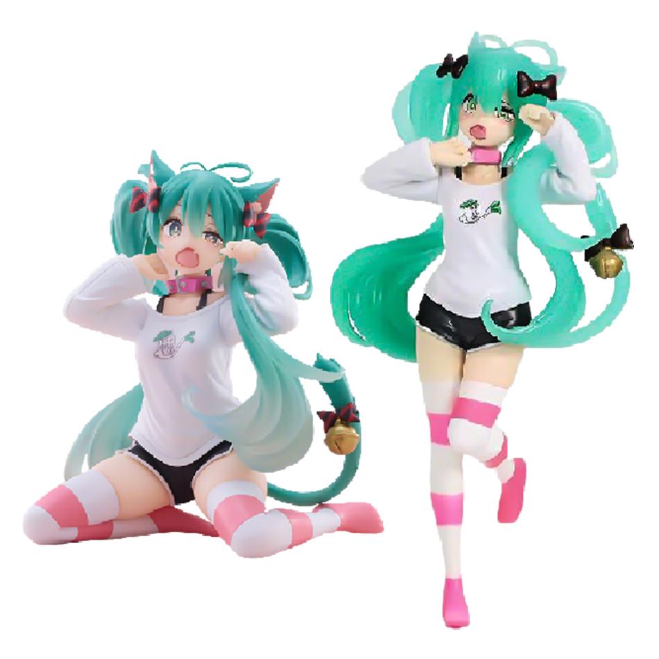 Vocaloid Звездная Кошка Ушки Короткий Рукав Пижама Хацунэ Фигурка МИКУ Пейзаж Миниатюрная Анимация Красивая Девушка Настольное Украшение Фигурка Подарок
