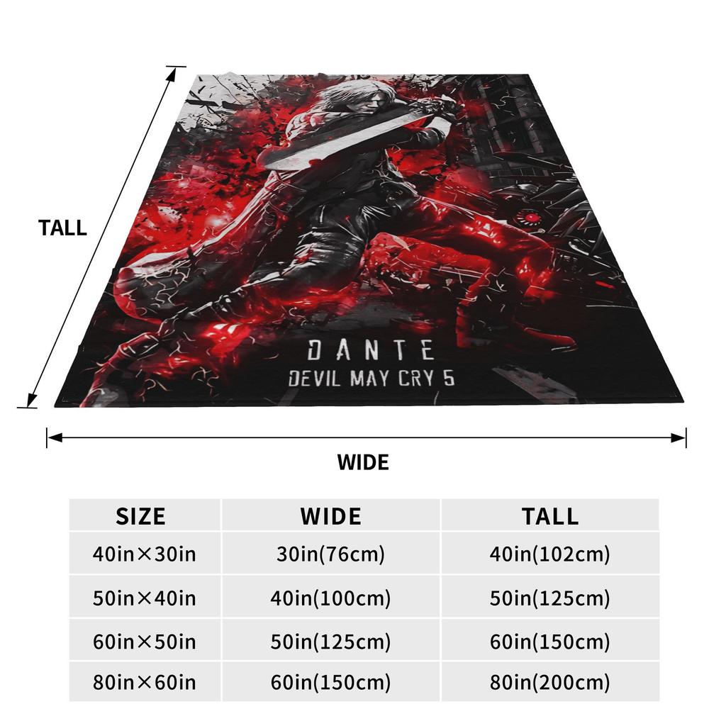 Devil May Cry 5 Dante Plush Blanket Kids Adult  Flannel Throw Blanket For Living Room Warm Design Quality Bedspread Gift