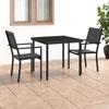 VidaXL Outdoor Dining Furniture 3 Pcs Garden Dining Set Table and Chairs Patio Dining Set 3073531