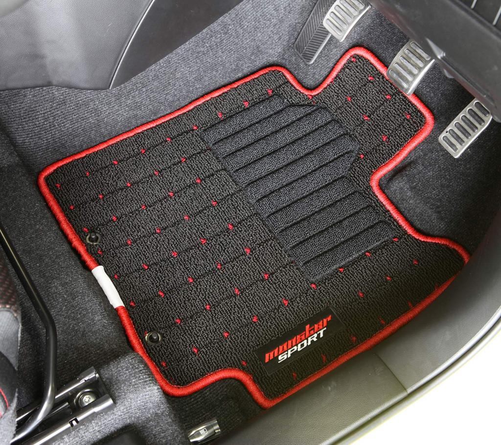 Коврики MONSTER SPORT для Swift Sport Черный x [ZC33S]/Swift [ZC13S/ZC43S/ZC53S/ZD53S/ZC83S/ZD83S], Красный, 894550-7600M