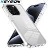 KEYSION Прозрачный чехол для iPhone 16 Pro Max 15Plus ТПУ+ПК Нескользящий HD Прозрачный Ударопрочный Чехол для телефона для iPhone 15 Pro 16 Plus