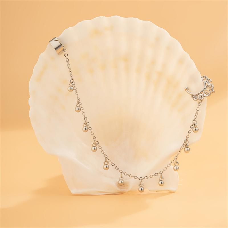 Богемные панк-сексуальные женские серьги-цепочки с кисточками, поддельные пирсинг, зажим для носа