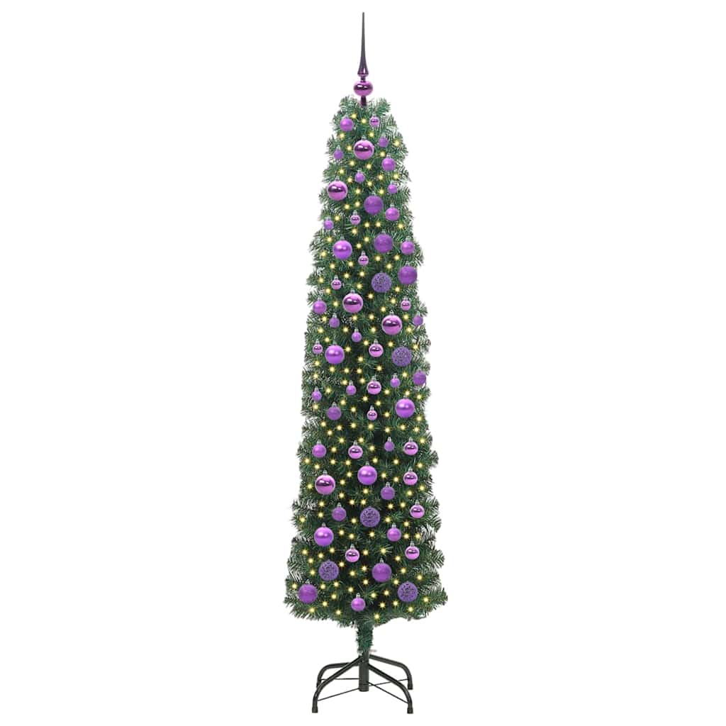Artificial Christmas Tree with 300 LEDs and Stand Green 180 cm