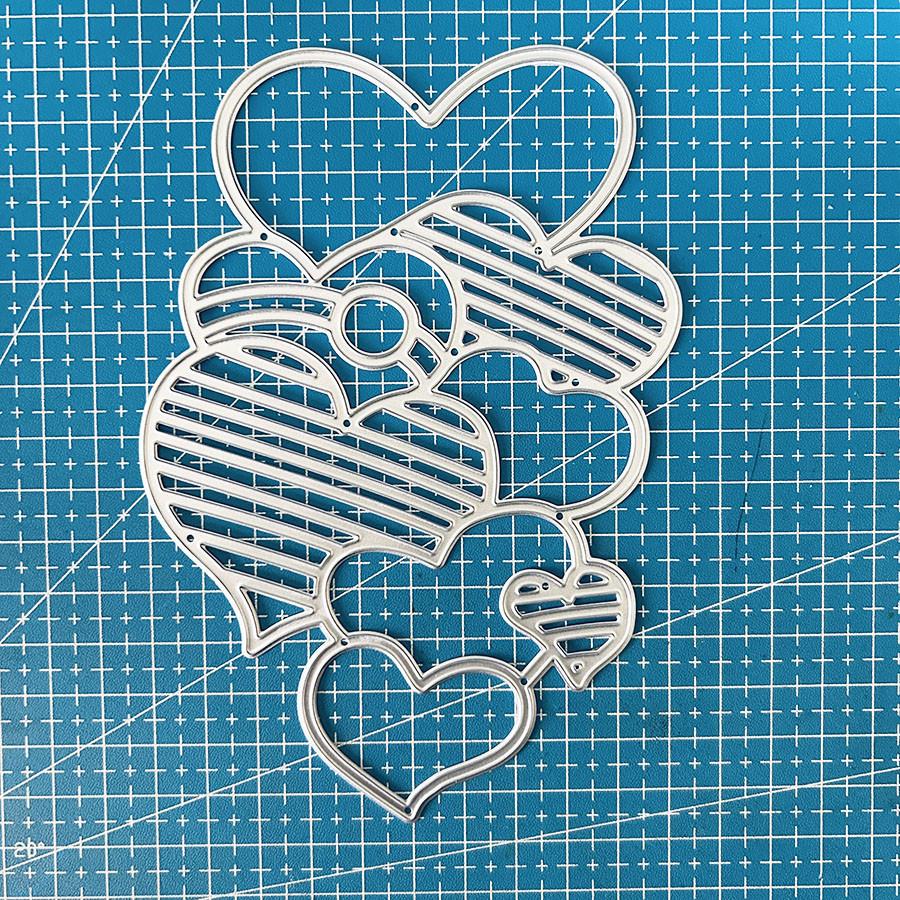 Любовь Сердце Группы Металлические Режущие Штампы Трафарет для DIY Скрапбукинга Фотоальбом Тиснение Бумажные Карты Поделки Высечки