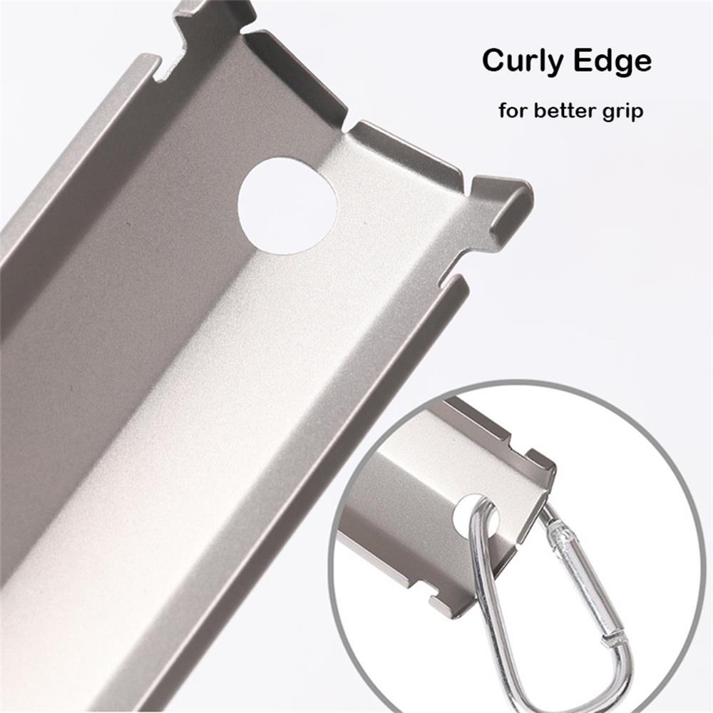 TOMSHOO Титановая садовая ручная зубчатая лопата, лопата для кемпинга, пешего туризма, рюкзака с зажимом