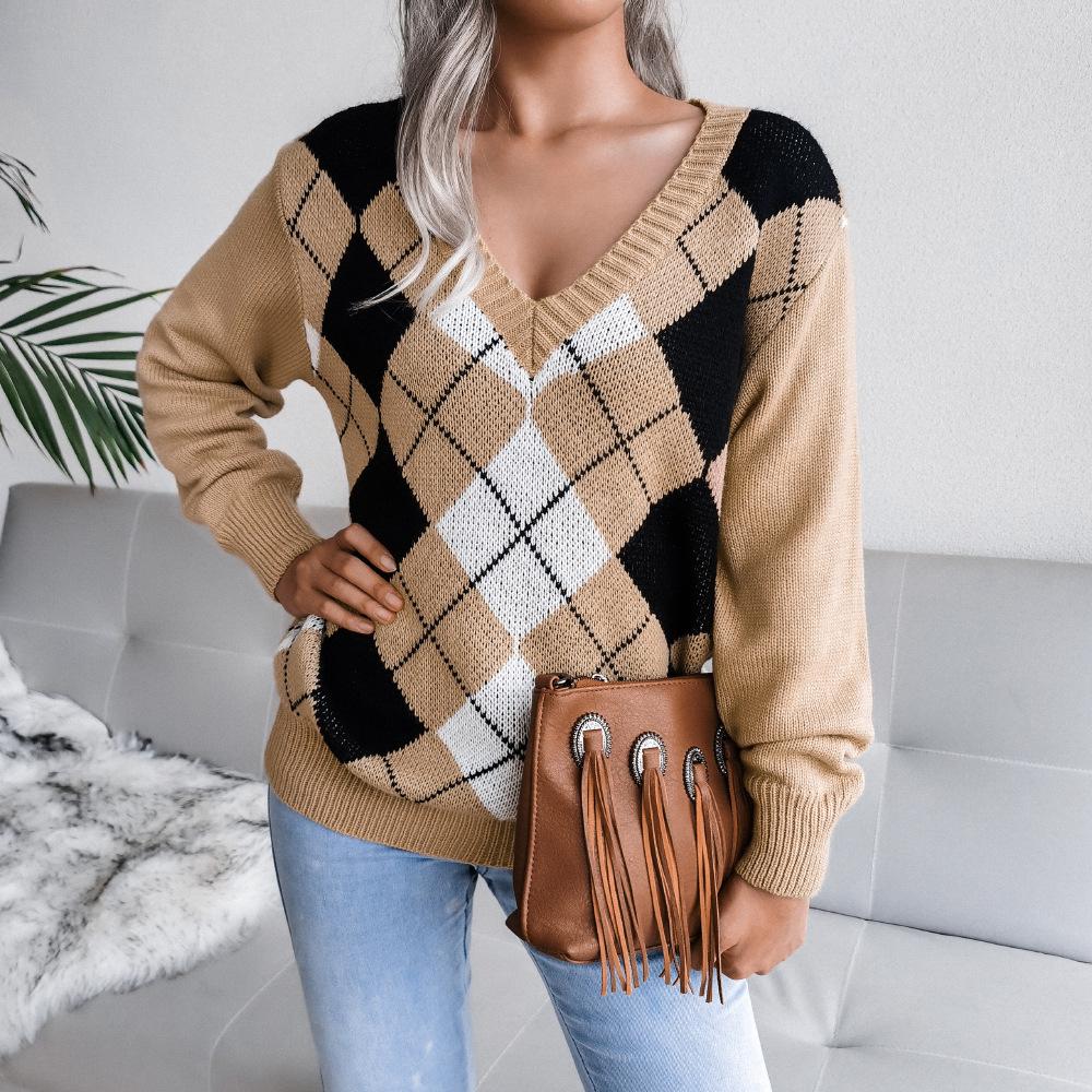 BITCED European and American Autumn and Winter New College Style Diamond Casual Jumper Women's Clothing