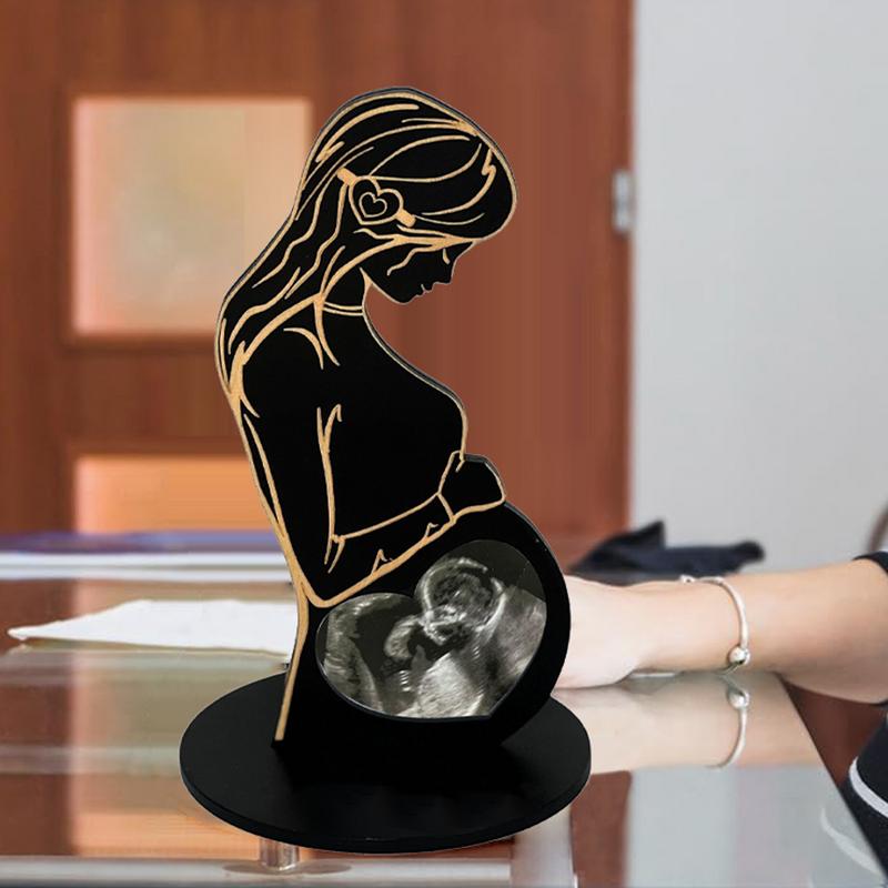 Рамка для фотографии сонограммы Беременная женщина Рамки для сонограммы Фотознак Объявление о беременности для малыша Подарки для беременных Сувенир