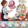 Girls Makeup Sets with Crossbody Bag Pretend Play Doctor Kits Travel Bag Play Food Toy Ice Cream Playset for Kids Toddlers Gift