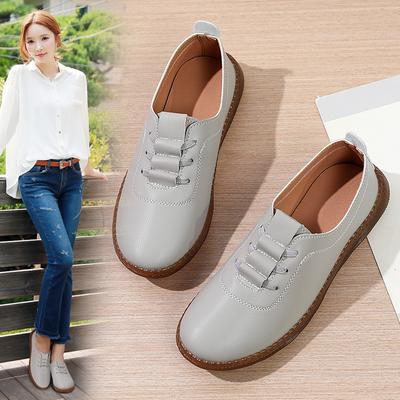 Туфли Hy из кожи, весенние и осенние, на плоской подошве, на плоском каблуке, женские туфли из говяжьих сухожилий, мягкая подошва, туфли Doudou из бархата, повседневные, с одной педалью для мам