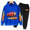 Мультяшное Аниме Молния Маккуин Модный Крутой Принт Свободный Теплый Удобный Толстовки с Длинным Рукавом Комплект для Мальчиков Девочек