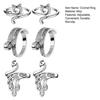 6Pcs Crochet Ring Adjustable Crochet Tension Ring Set Non-Slip Cat Peacock Shape Knitting Ring Sewing Supplies