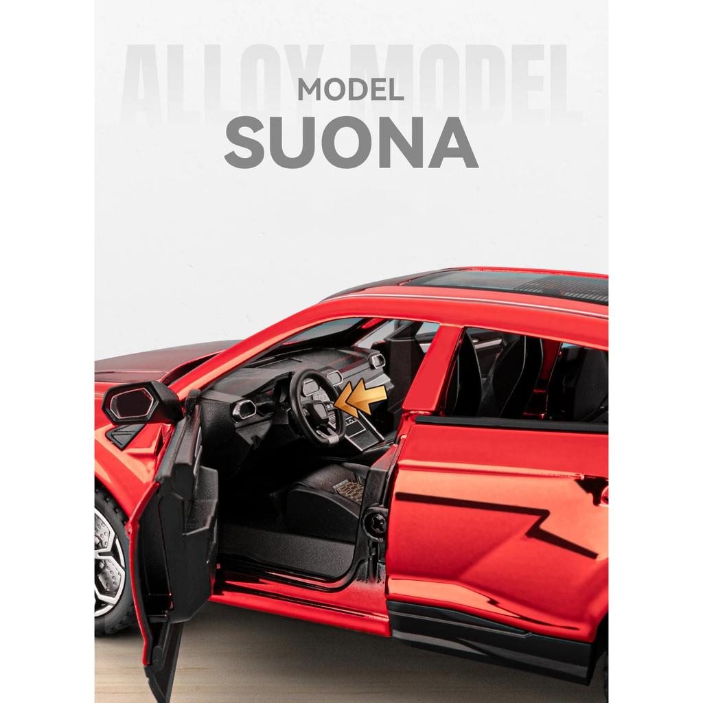 1/24 Lamborghini URUS внедорожник сплав гальваническое покрытие модель спортивного автомобиля литой металл гоночные автомобили модель автомобиля симуляция звук свет детская игрушка подарок