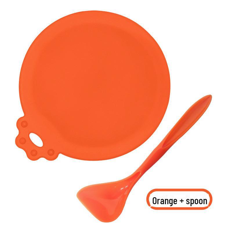 Универсальная силиконовая крышка и ложка для консервных банок для домашних животных - крышка-когтеточка для хранения корма для кошек и собак, герметизирующее решение 3-в-1.