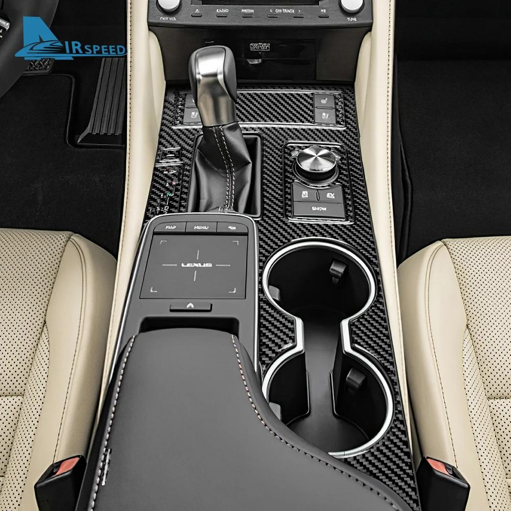 Для Lexus RC300 RC350 RC200T 2019 2020 2021 2022 2023 2024 2025 Наклейка на панель переключения передач центральной консоли из настоящей мягкой углеродной фибры