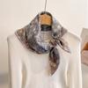 Double-sided retro full-printed cashew silk scarves, women's fashionable age-reducing versatile Chinese square scarves, spring and summer sun protecti