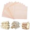 5pcs Rectangle Solid Wood Piece Unfinished Blank Handmade Material DIY Craft Wood Sheet  Home Decor