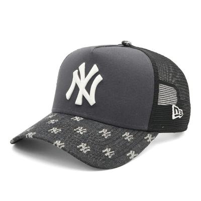 Кепка New Era Mesh Cap MLB Monogram Jacquard NY FREE 940AFTR MLB JAQ NEYYAN BLK CHR 14388617 NER36C9040 9FORTYA-FRAME Черный/Хром