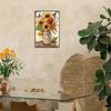 Винтажное Металлическое Настенное Искусство 'Подсолнух и Колибри', 8x12 Дюймов, Декор для Кухни и Кафе